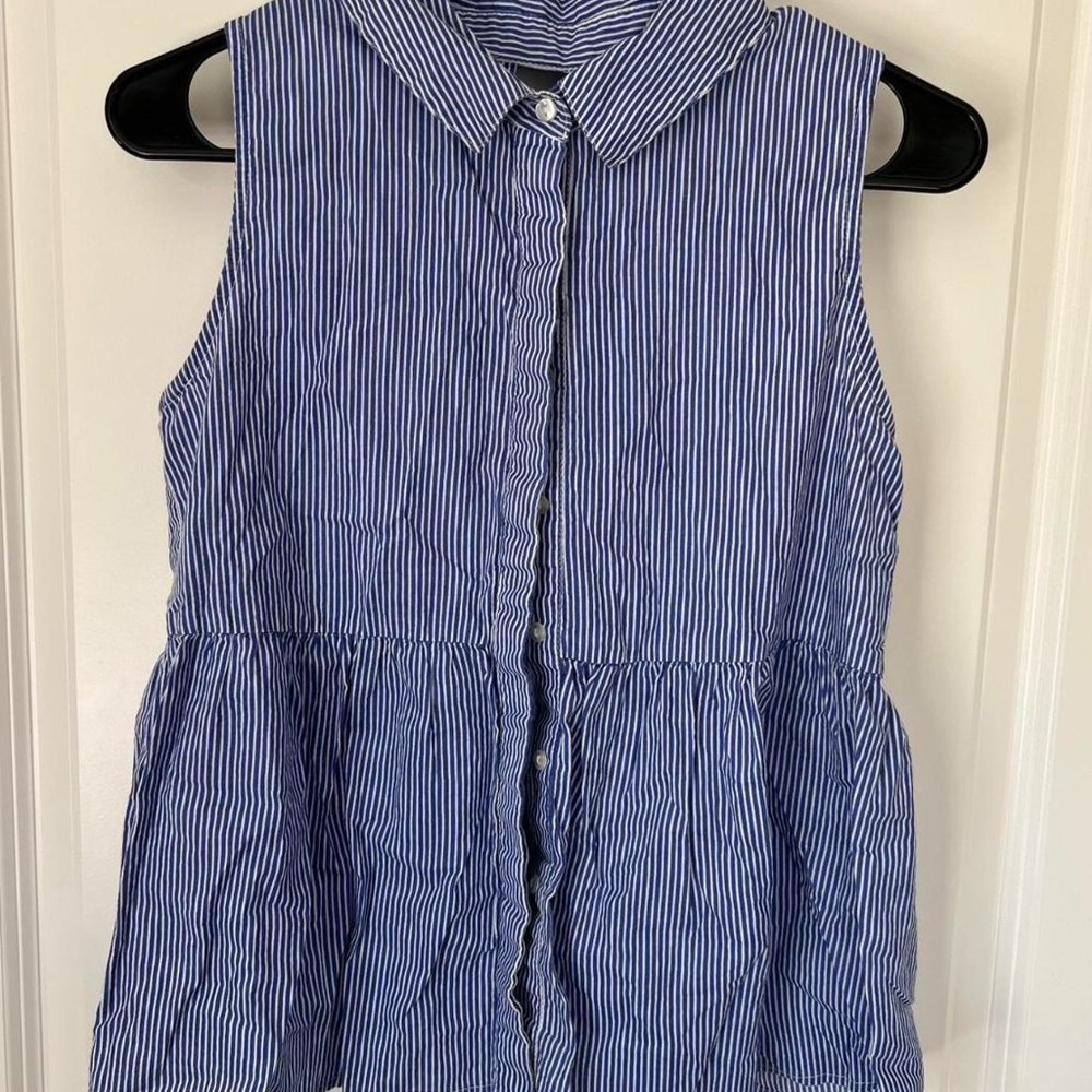 Button up, tie back top